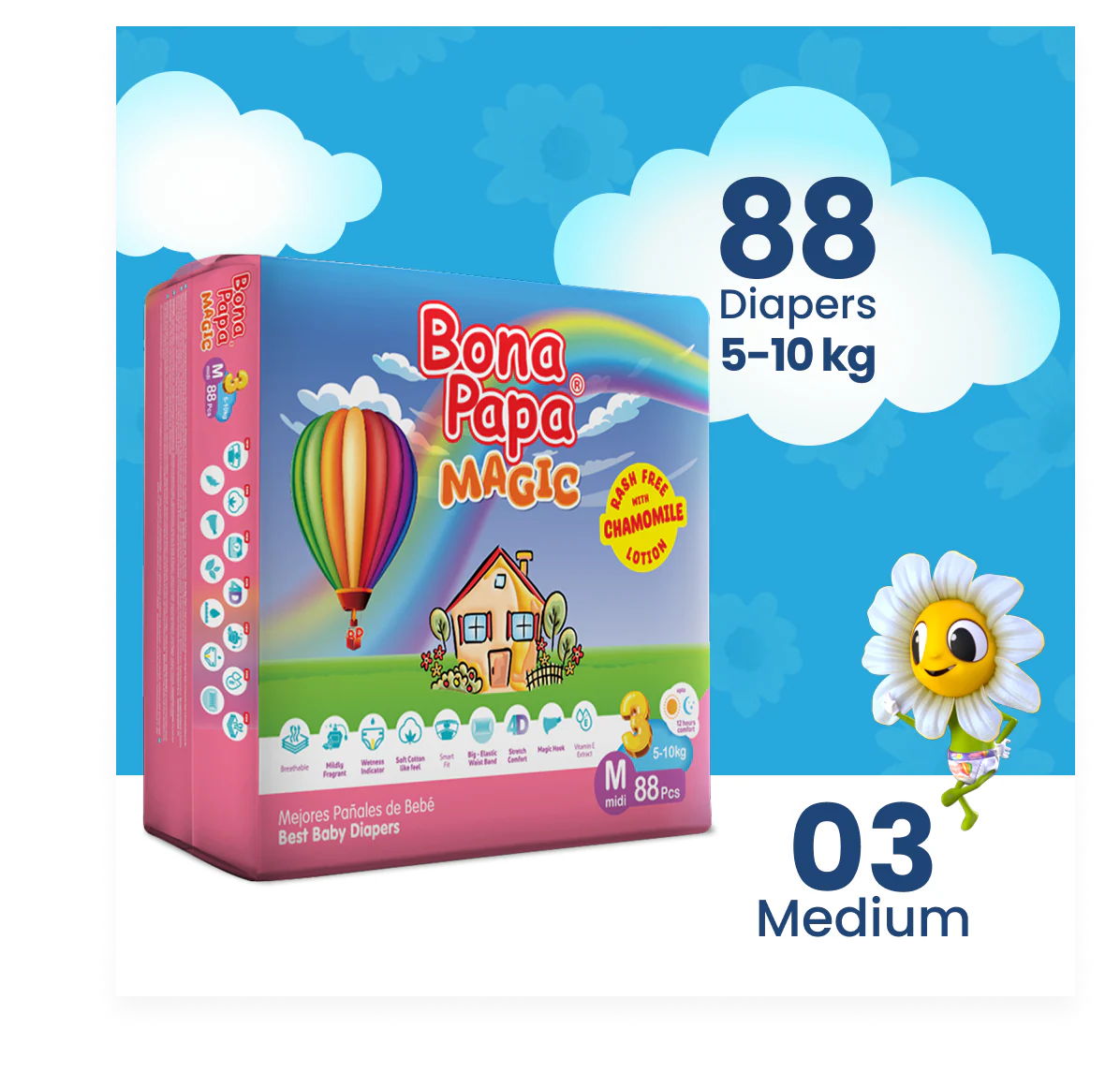 Bona Papa Magic Diapers - M-3