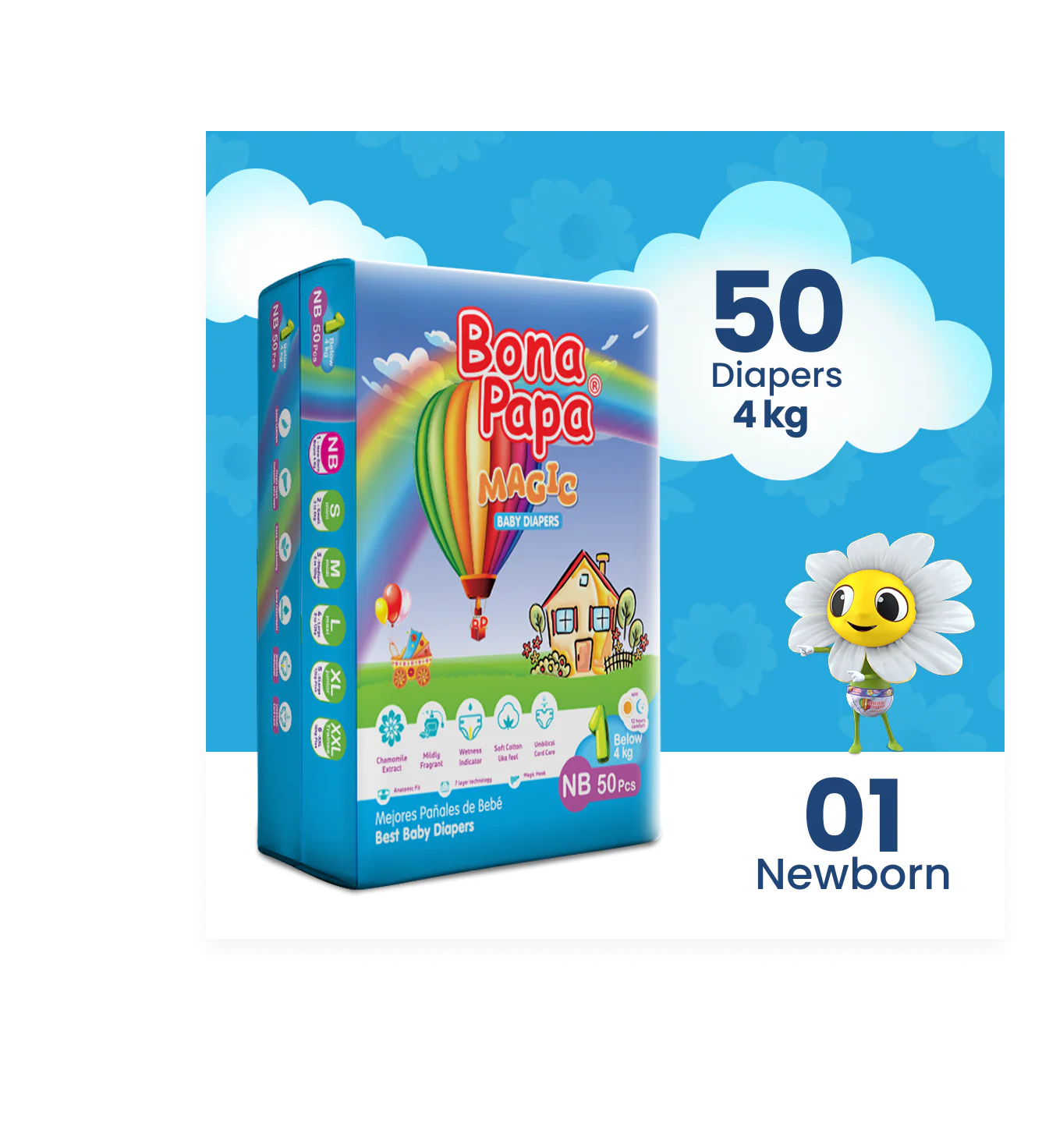 Bona Papa Magic Diapers - NB-1
