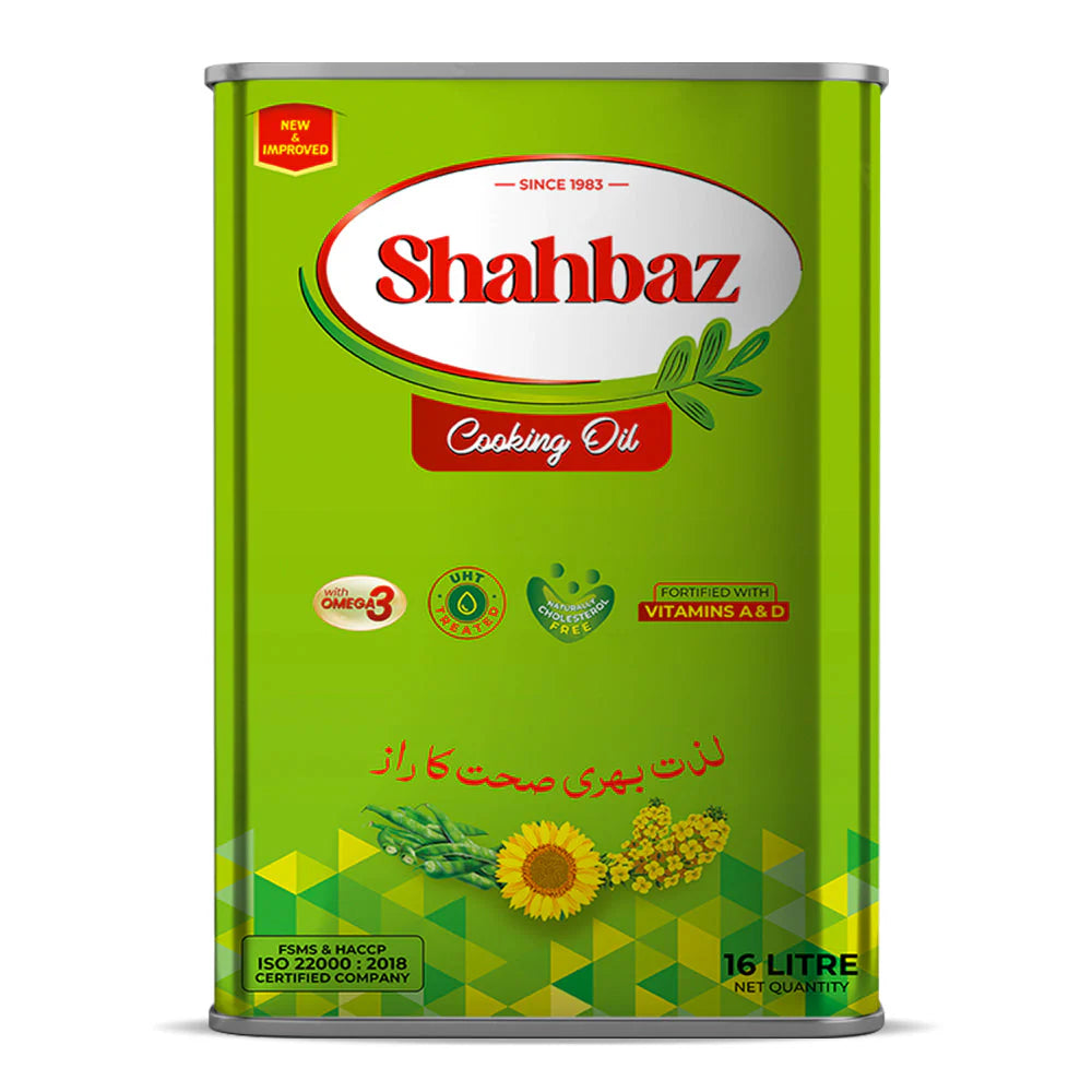 Shahbaz Cooking Oil 16 LTR Tin