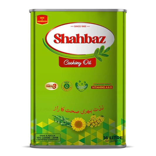 Shahbaz Cooking Oil 16 LTR Tin